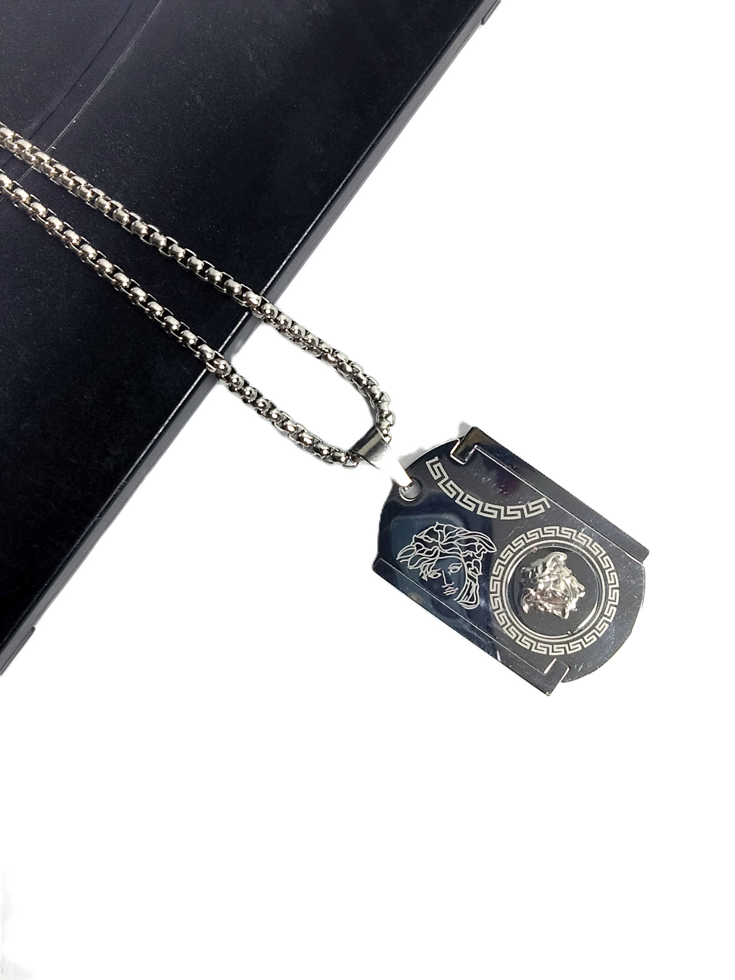 Versace Stainless Steel Silver Pendant for Men