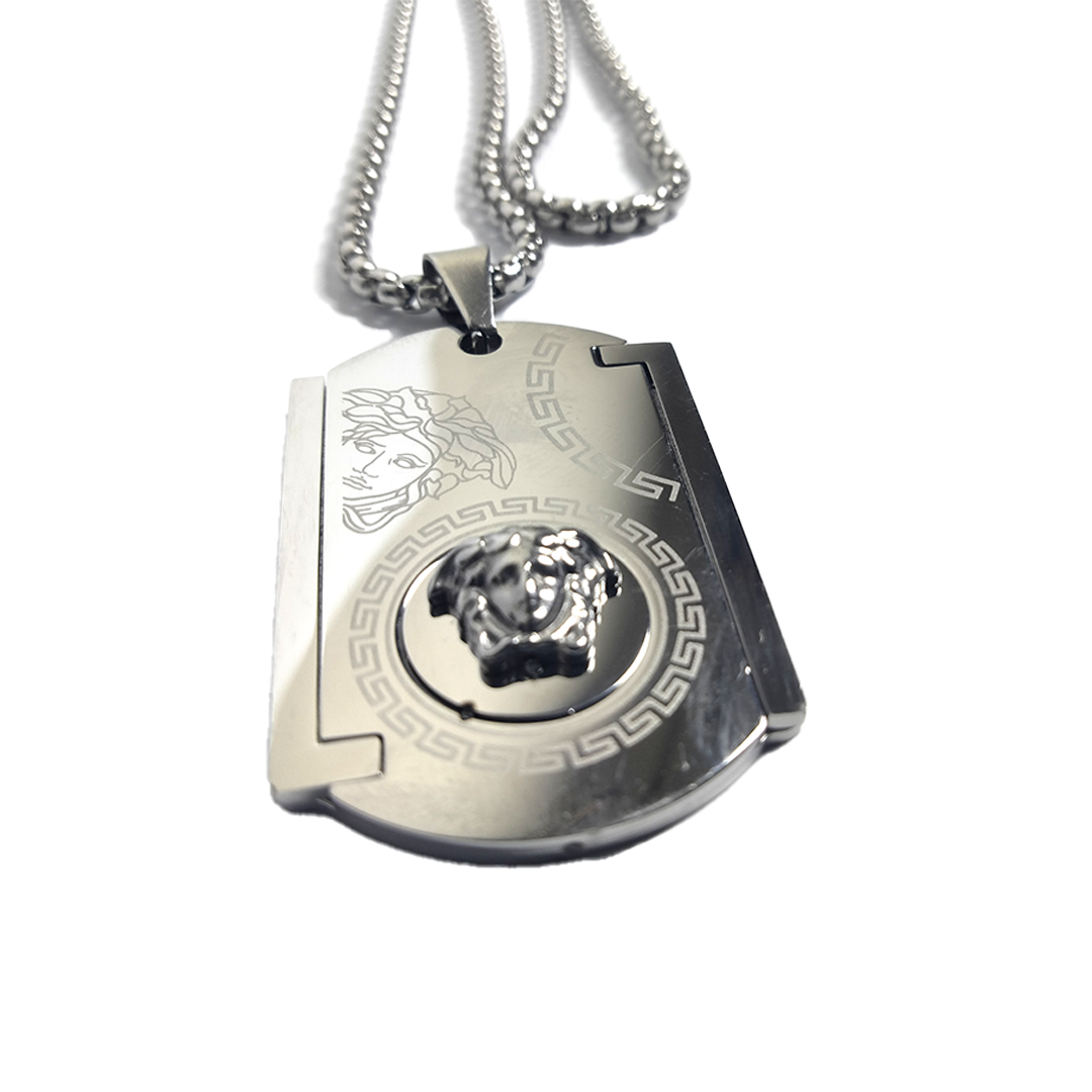 Versace Stainless Steel Silver Pendant for Men