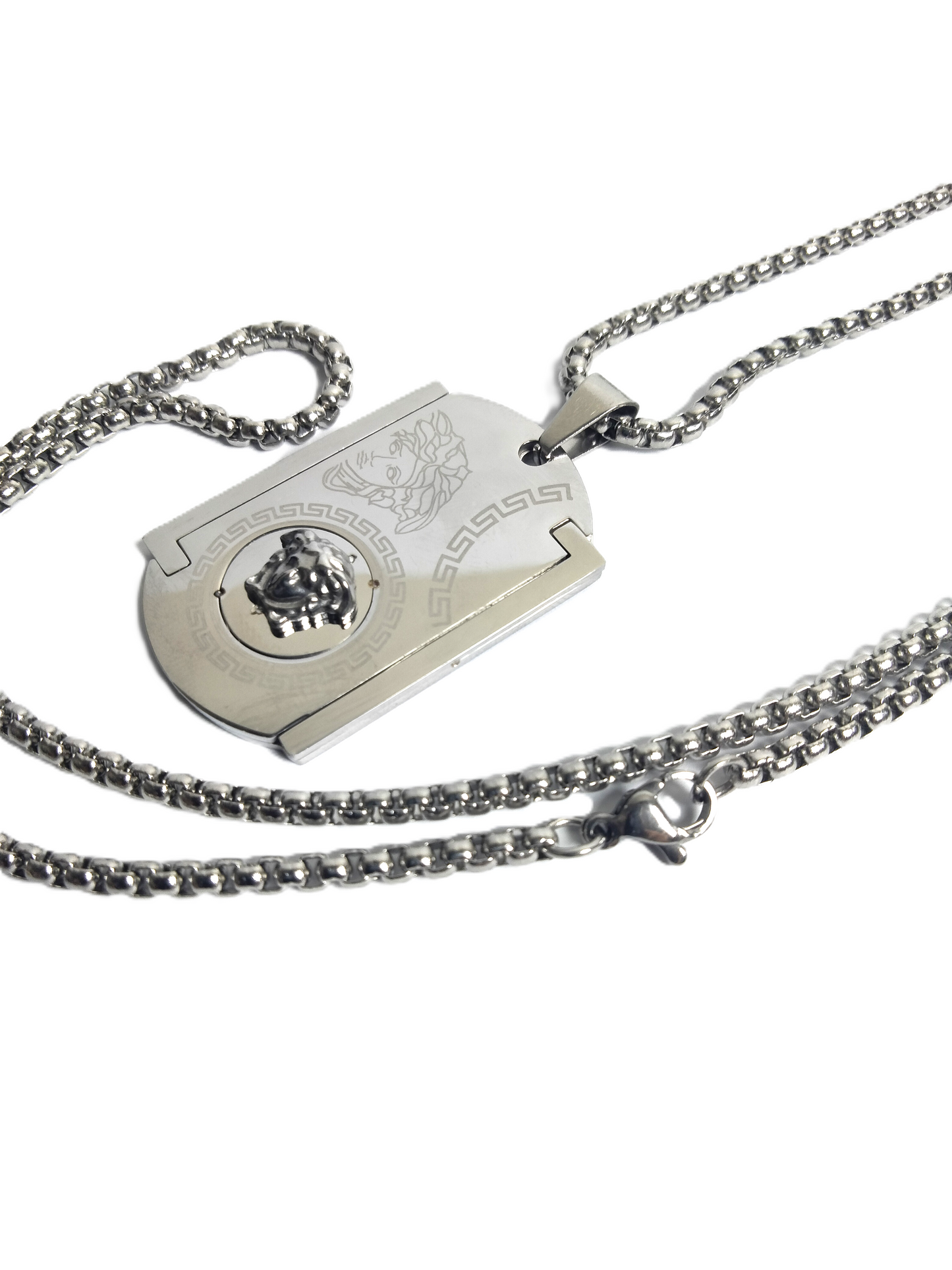 Versace Stainless Steel Silver Pendant for Men
