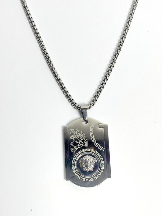 Versace Stainless Steel Silver Pendant for Men